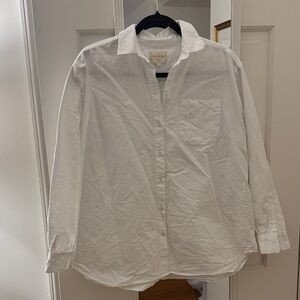 Sezane White Max Button Down Shirt